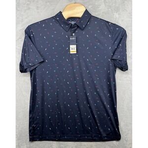 Ben Hogan Performance Golf Polo Shirt Blue Men's Size Large L‎ NWT